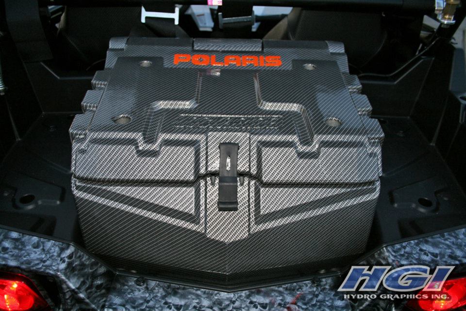 Polaris RZR with carbon fiber and Reaper HydroSkin® finishes.