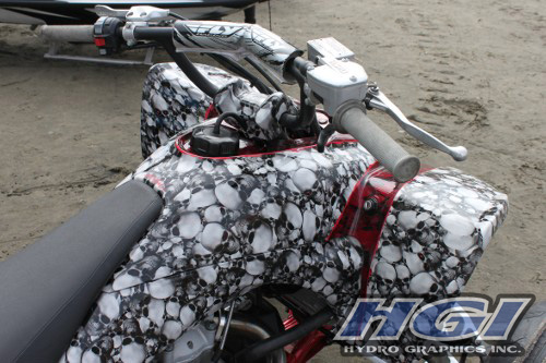 Hossinator ATV with two color Skullz HydroSkin® finish.