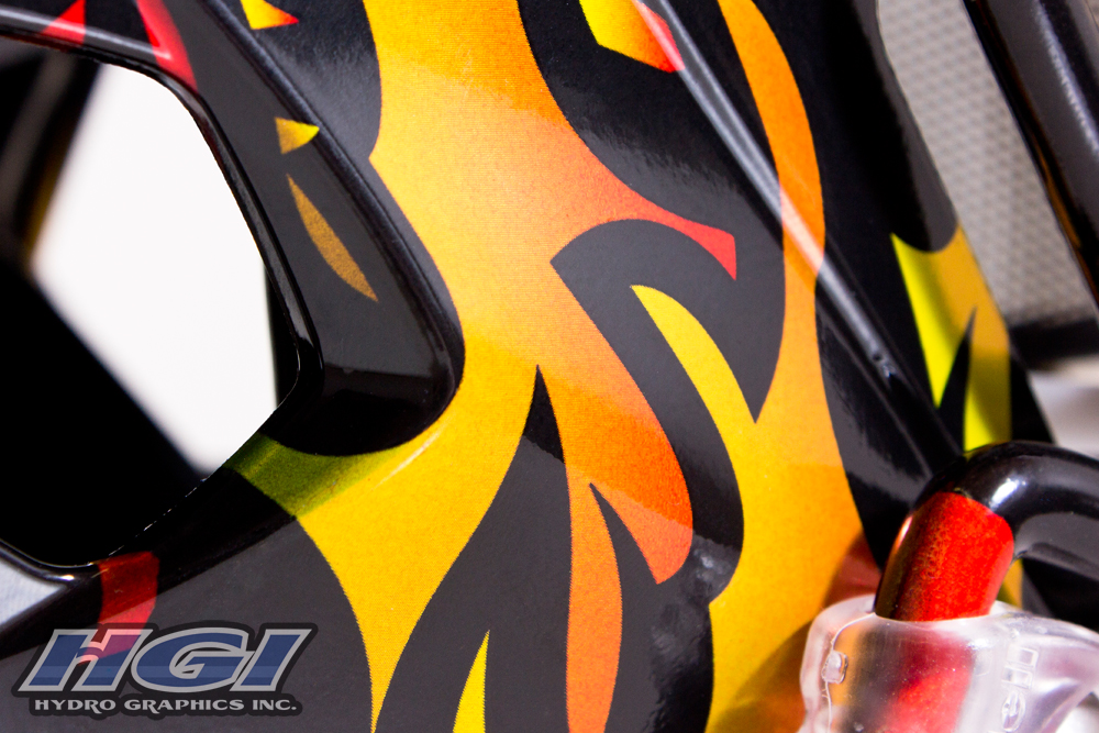 LA KISS HydroChrome® Flame Helmet finished by HGI
